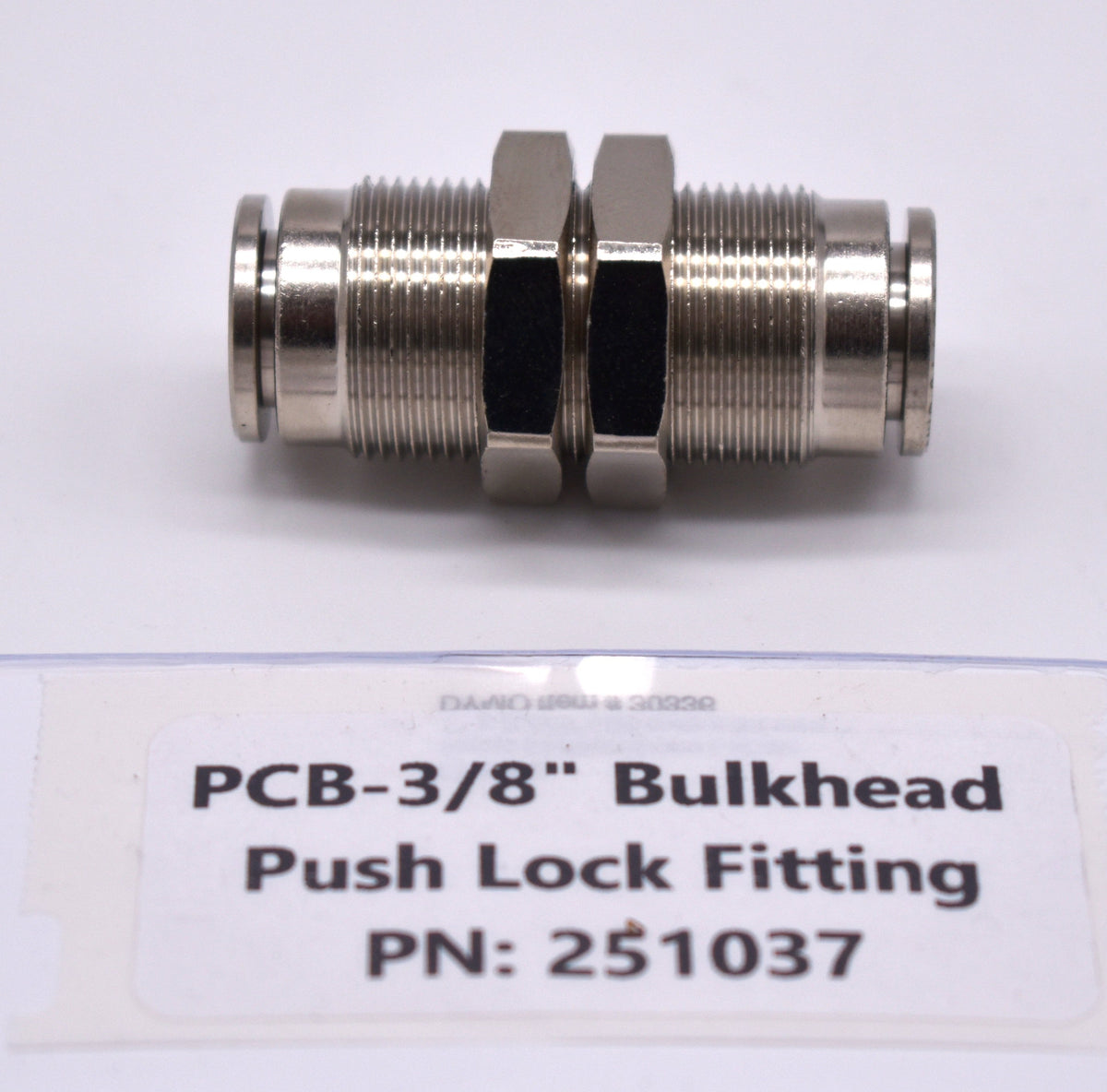 PCB-3/8" Bulkhead Push Lock Fitting PN: 251037