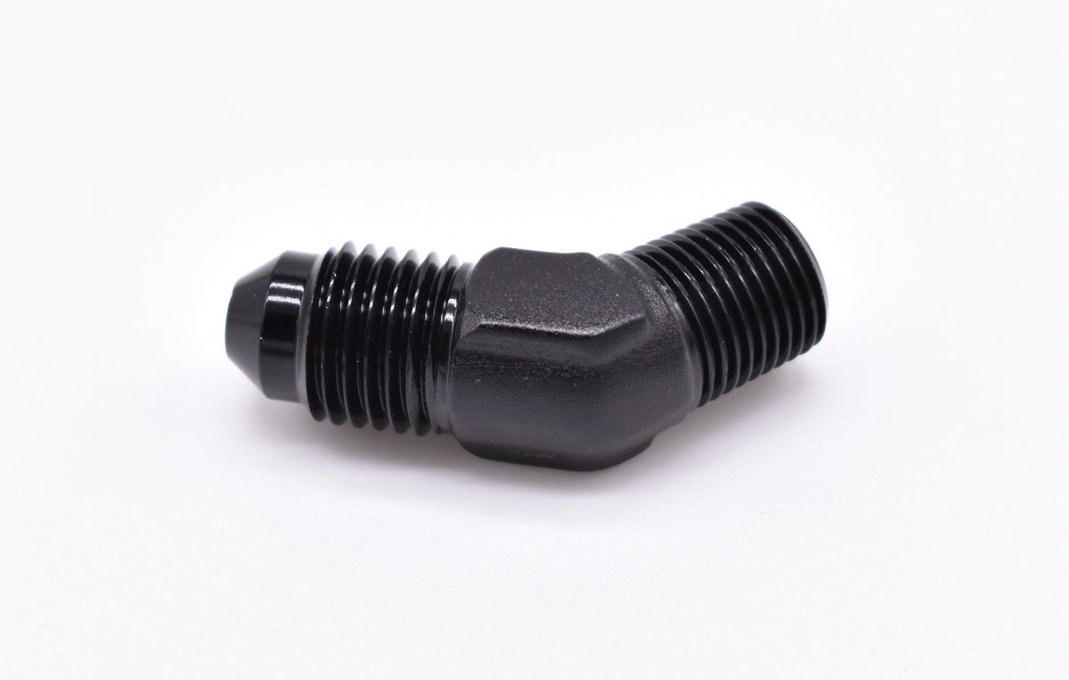 1/8" NPT to -4AN 45 Degree Adapter PN: 456193