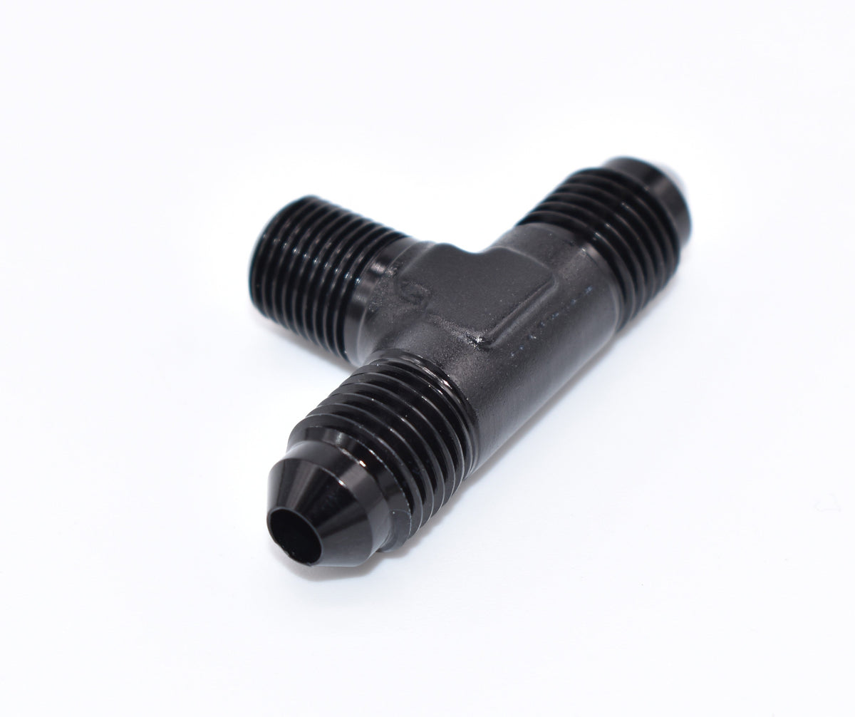 -4AN TEE to 1/8" NPT Male on Side PN: 456194