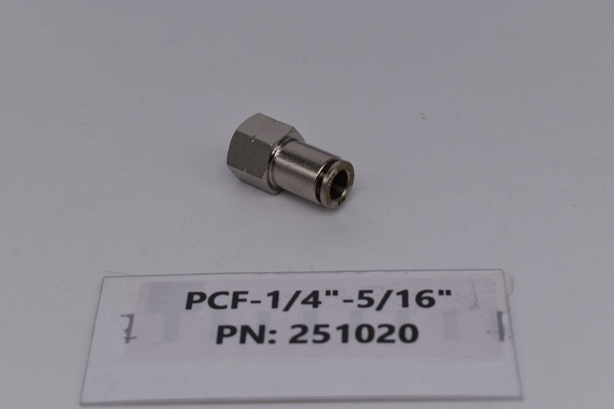 PCF-1/4"-5/16" Female 1/4" NPT to 5/16" Tubing PN: 251020