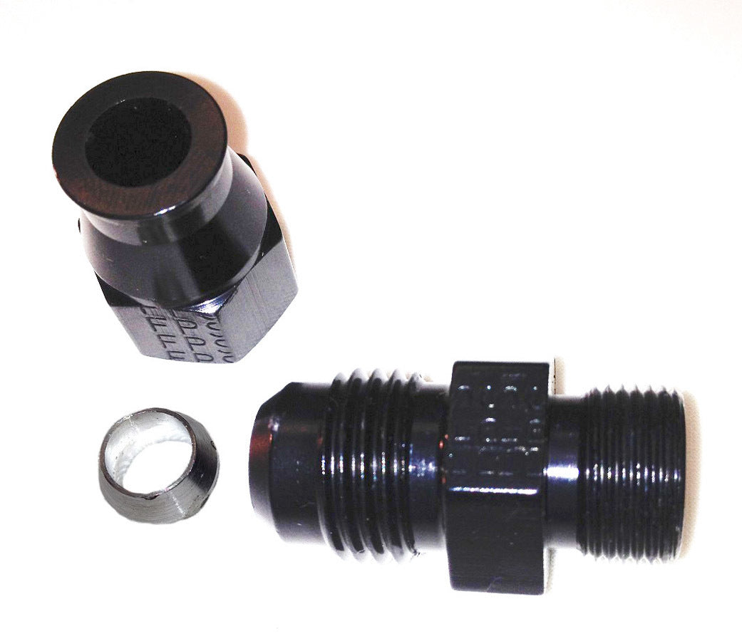 6AN Male to 5/16in Tube Adapter Fitting Black