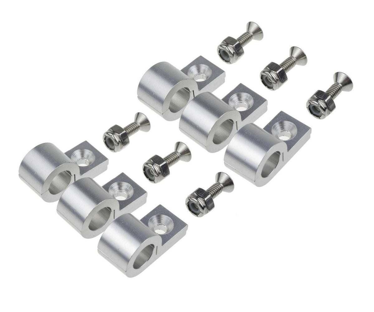 5/16in Polished Aluminum Line Clamps 6/pkg