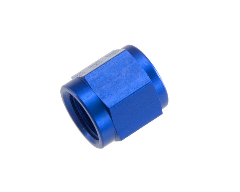 8AN Aluminum Tube Nuts 3/4in x 16 Blue - 2/pkg
