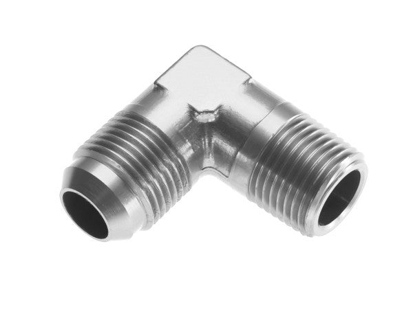 6AN 90Deg Male Adapter to 1/4in) NPT Male