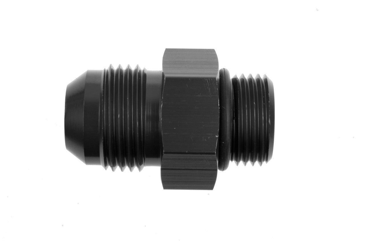 12AN to 12AN O-Ring Port Adapter Black Male Male