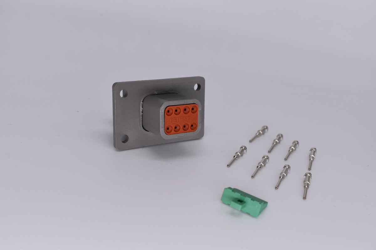 Deutsch DT 8 Pin Flanged Receptacle DT04-8P-L012 PN: 35568