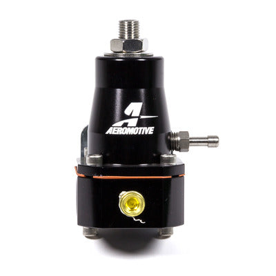 AEROMOTIVE Fuel Pressure Regulator, Compact EFI, 30 to 70 psi, Black anodized