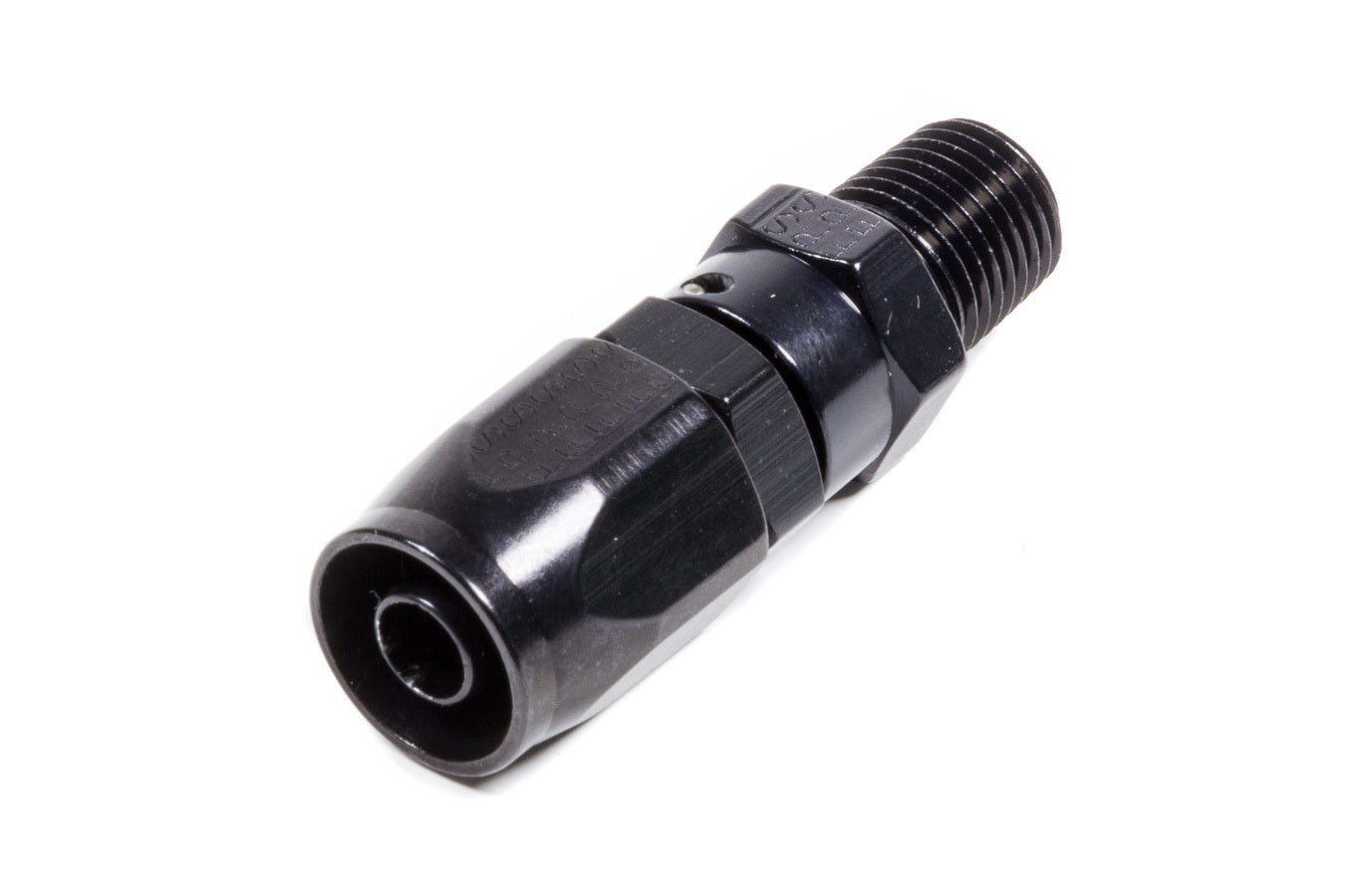 #6 Str. x 3/8 MPT Hose End Black