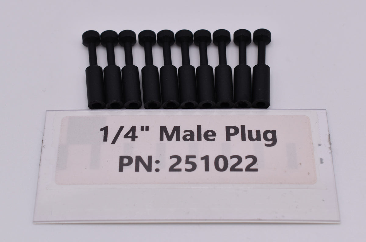1/4" Male Push Lock Plug (Pack of 10) PN: 251022