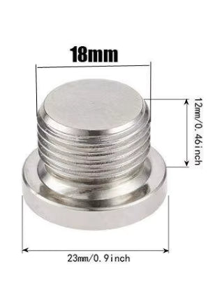 M18 X 1.5 STAINLESS STEEL O2 Sensor Plug - PN:45017