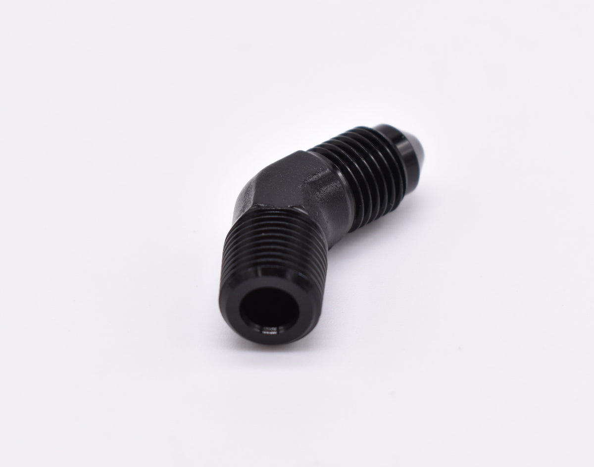 1/8" NPT Male to -3AN Male 45 Degree PN: 456173