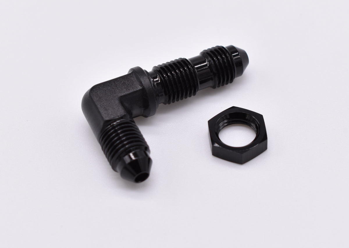 -3AN 90 Degree Bulkhead with Securing Nut PN: 456185