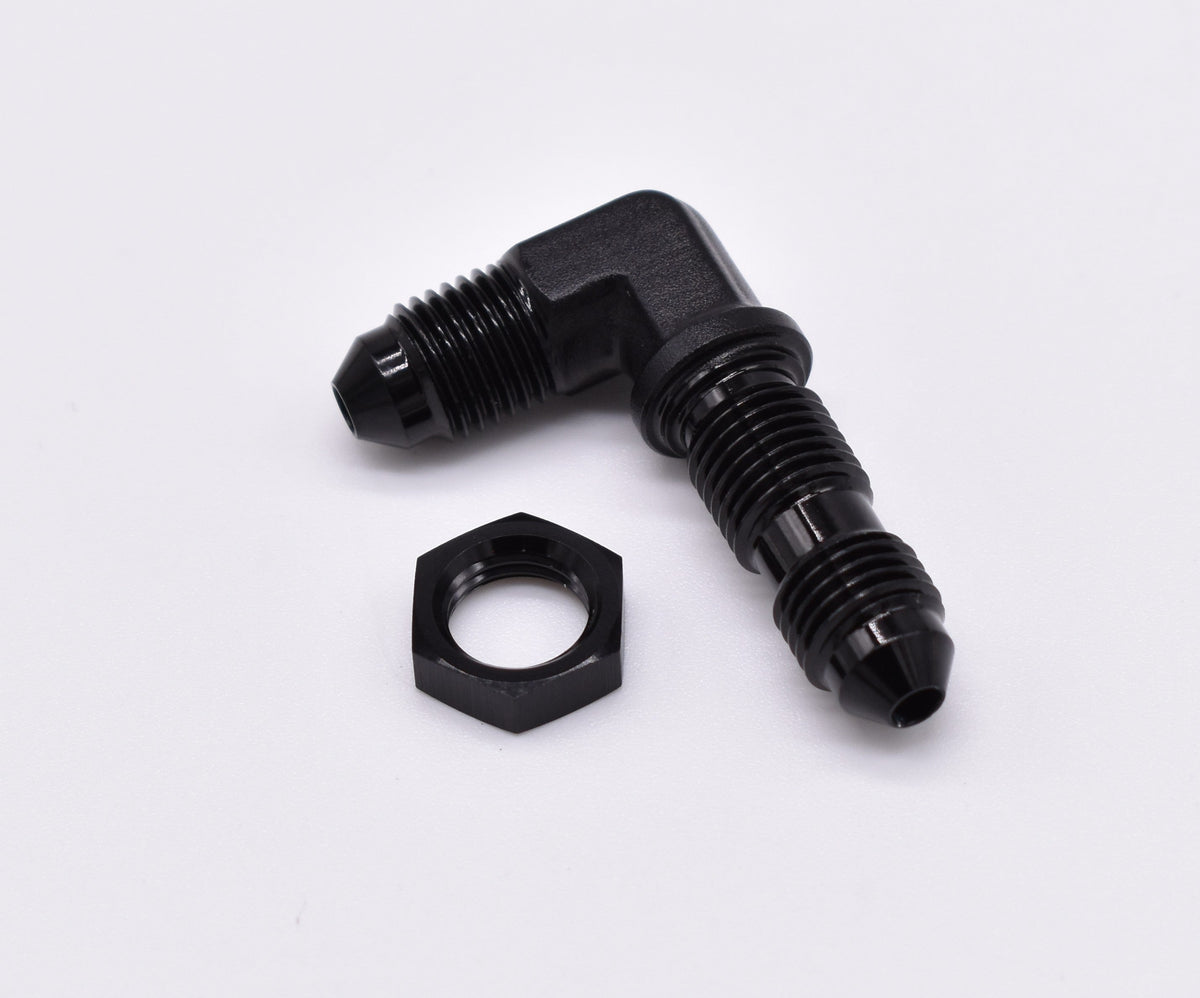 -3AN 90 Degree Bulkhead with Securing Nut PN: 456185