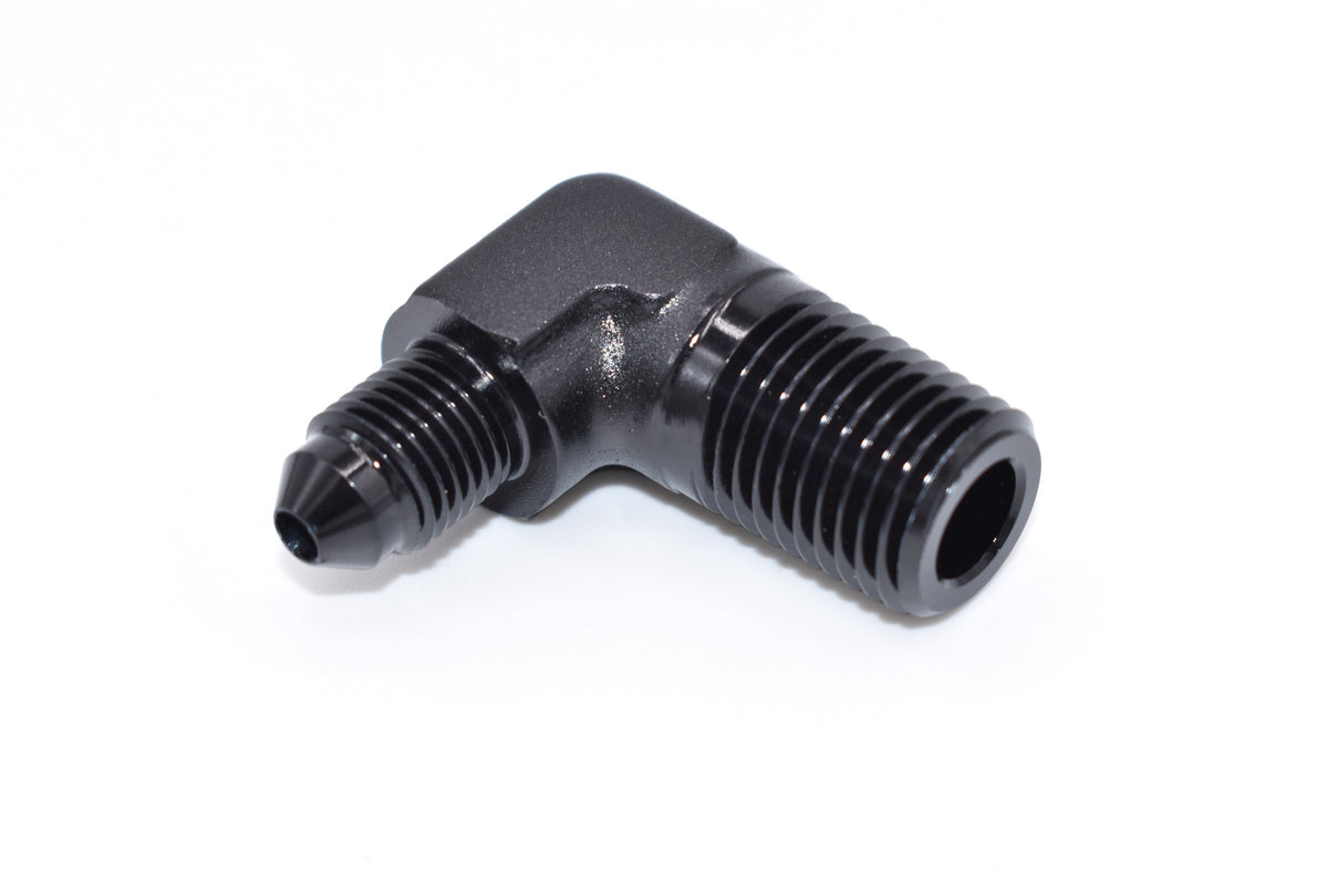1/4" NPT to -3AN 90 Degree Adapter PN: 456187