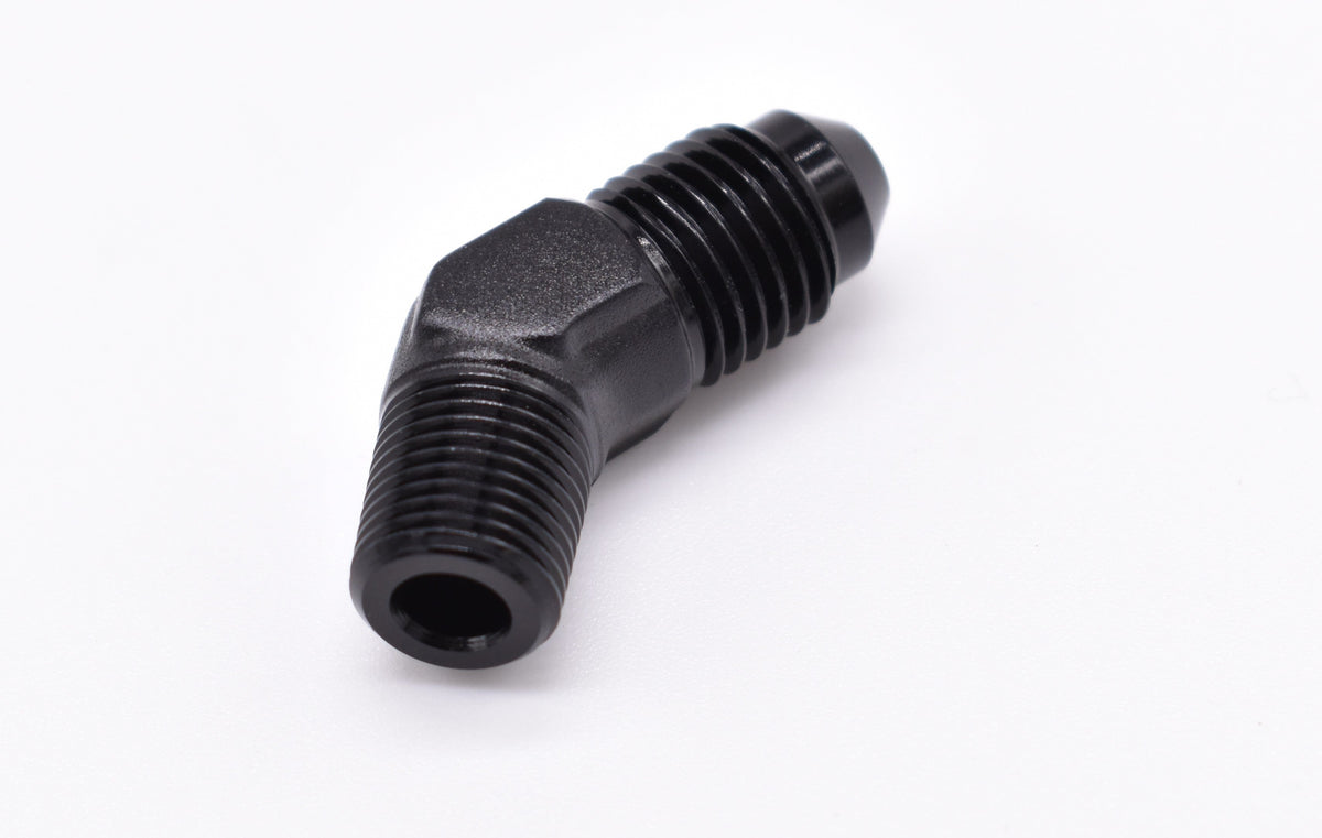1/8" NPT to -4AN 45 Degree Adapter PN: 456193
