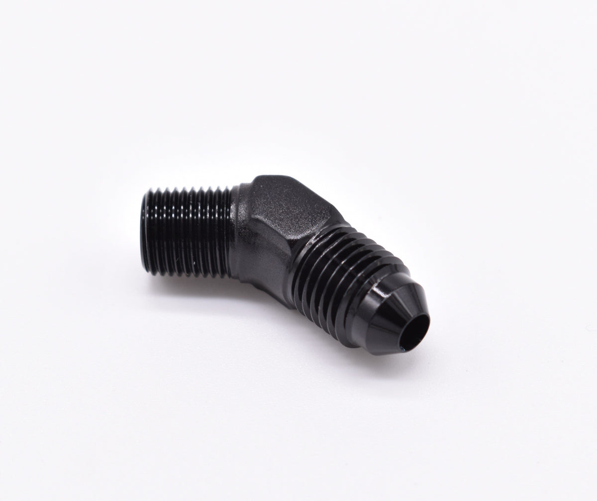 1/8" NPT to -4AN 45 Degree Adapter PN: 456193