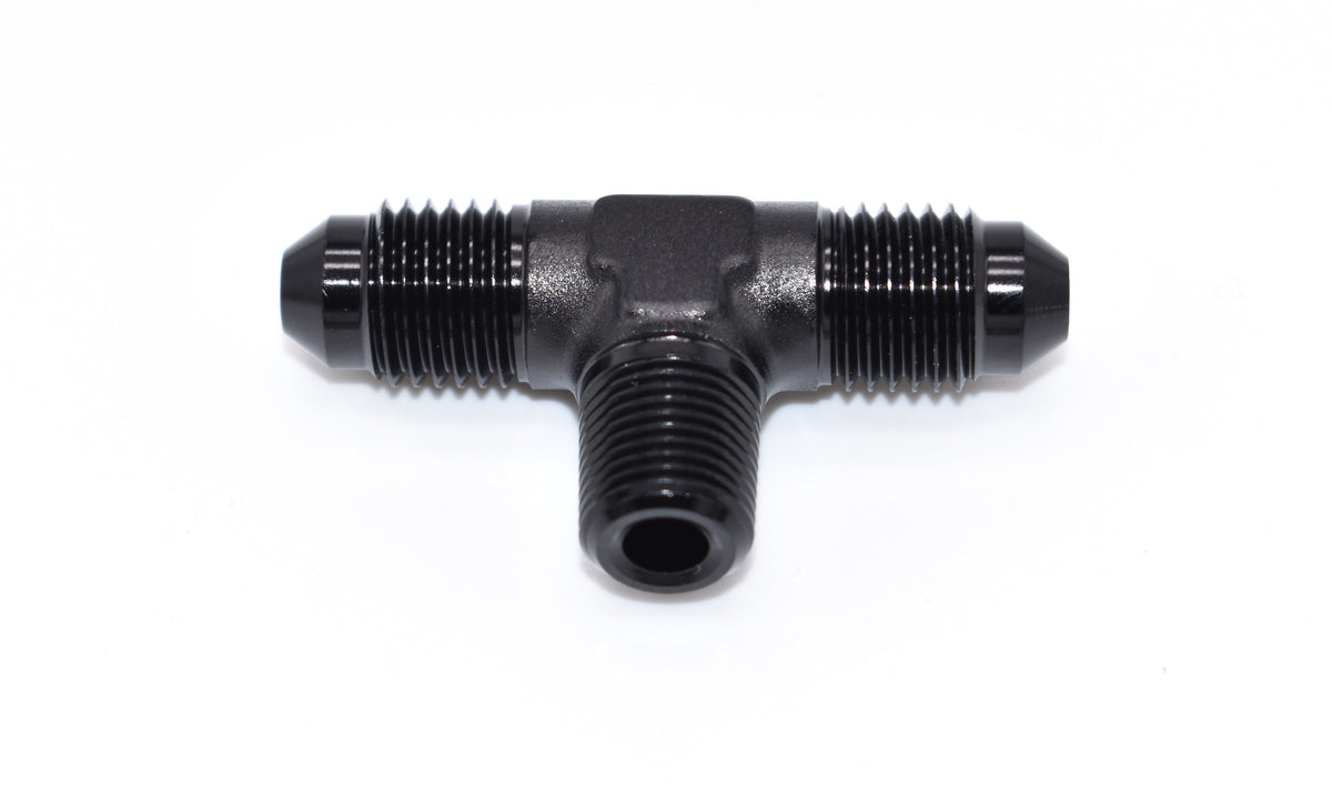 -4AN TEE to 1/8" NPT Male on Side PN: 456194