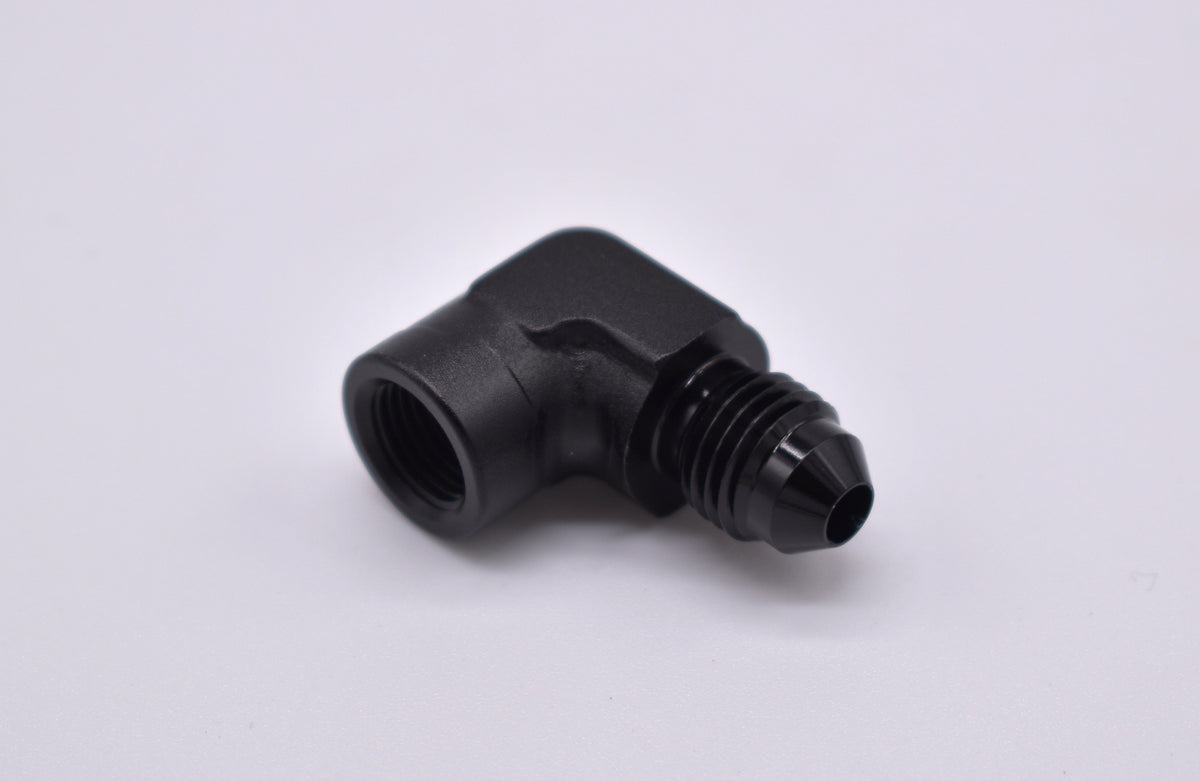 Female 1/8" NPT to -4AN Male 90 Degree Adapter PN: 456195