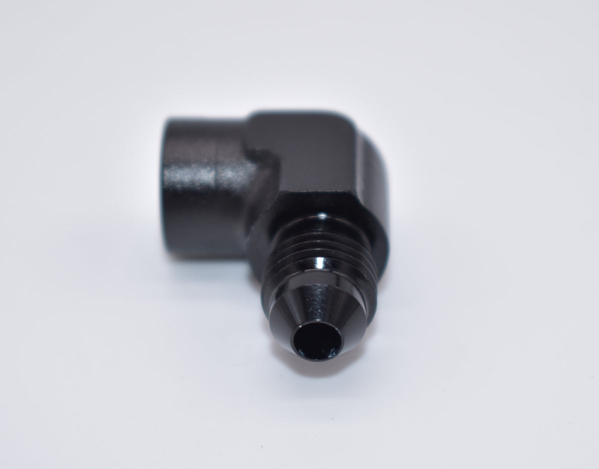 Female 1/8" NPT to -4AN Male 90 Degree Adapter PN: 456195