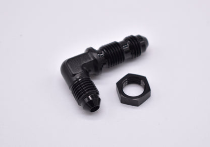 -4AN 90 Degree Bulkhead with Securing Nut PN: 456204