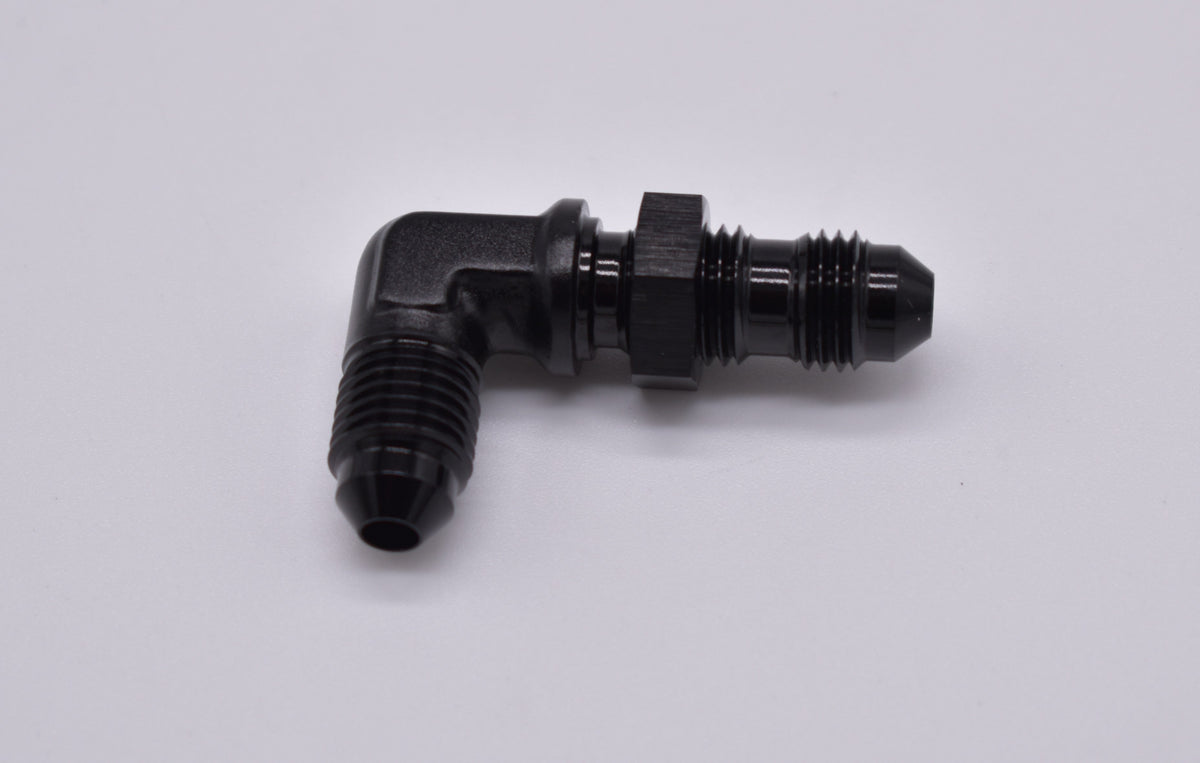 -4AN 90 Degree Bulkhead with Securing Nut PN: 456204