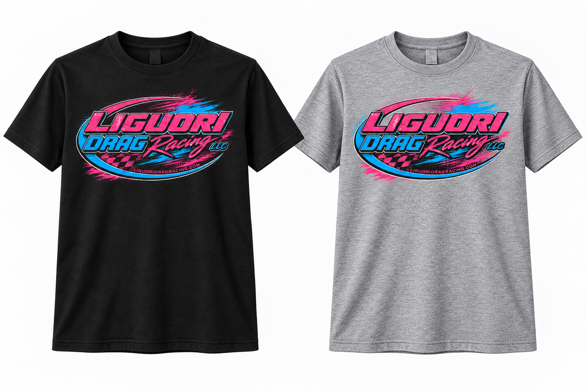 Liguori Drag Racing Pink & Blue T-Shirt