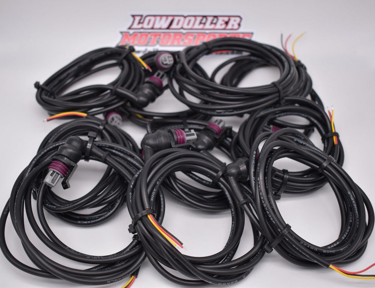 (10 pack) 6' Pre-Wired Cables with 90* Rubber Boot PN: 356609
