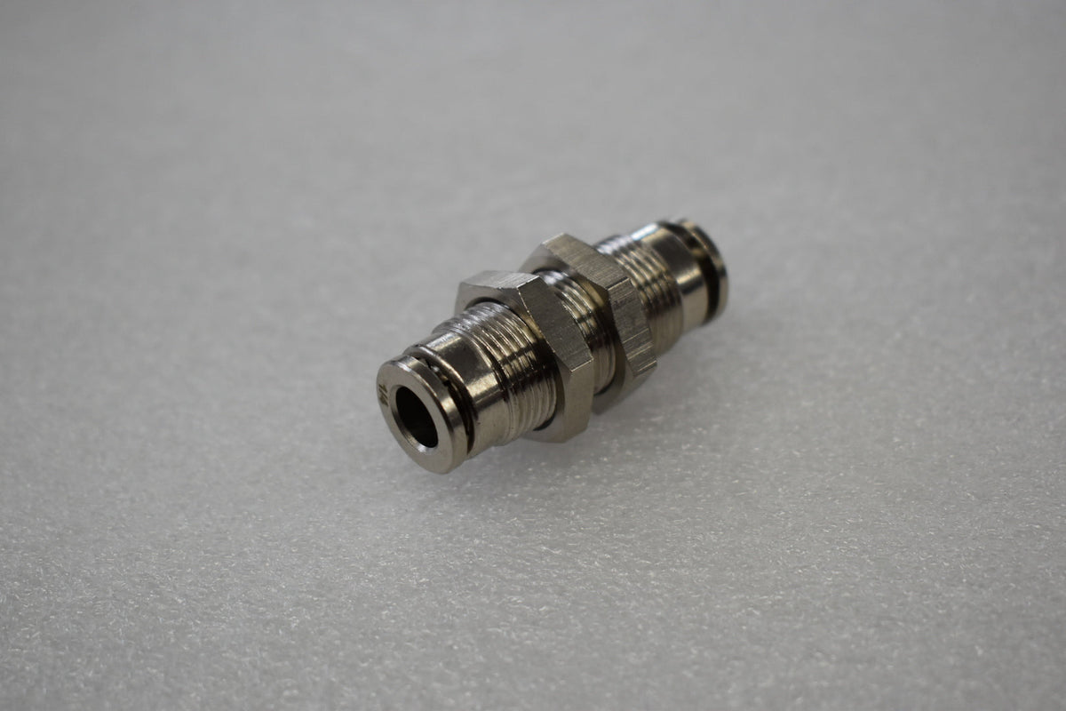 PCB-1/4" Bulkhead Push Lock Fitting PN: 251006