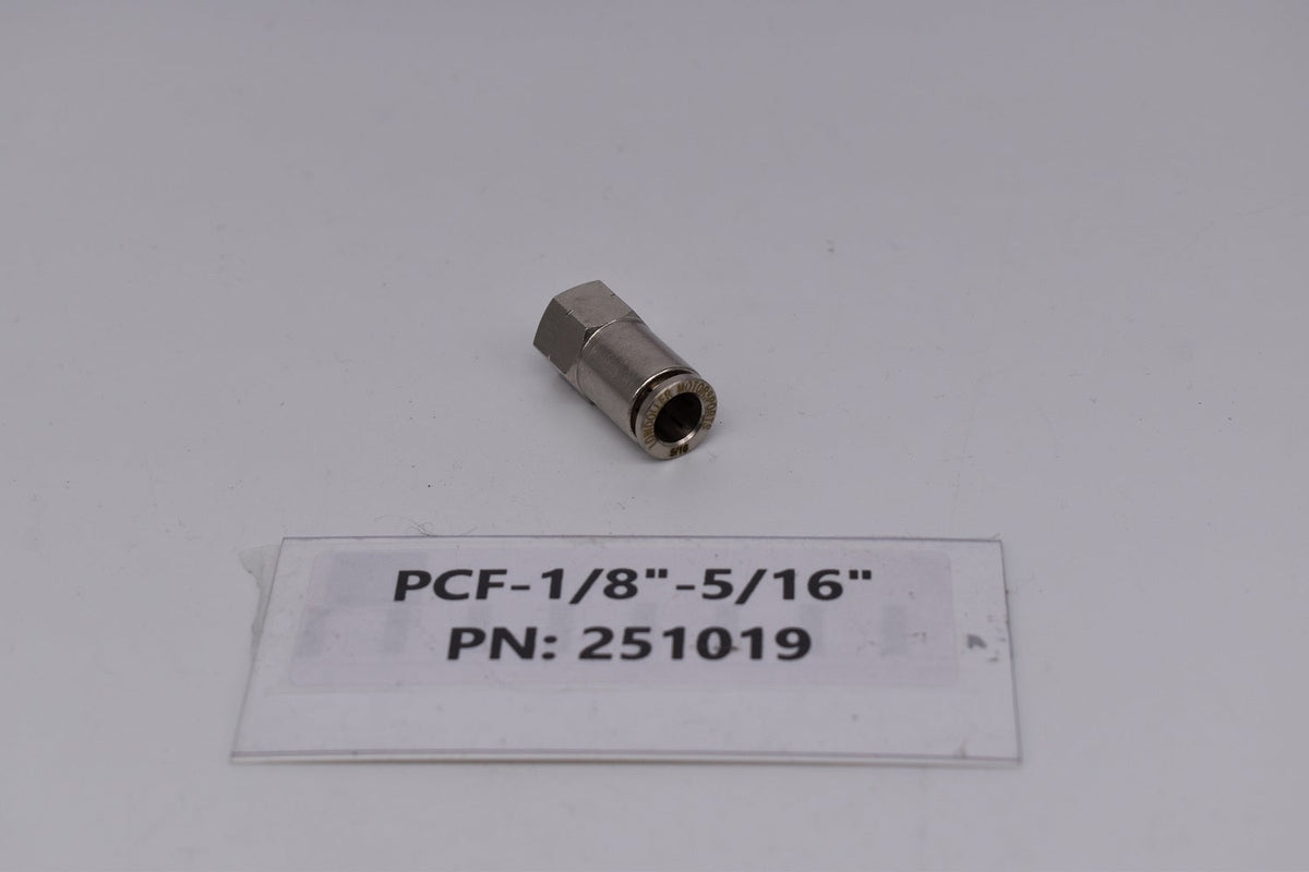 PCF-1/8"-5/16"  Female 1/8" NPT to 5/16" Tubing PN: 251019