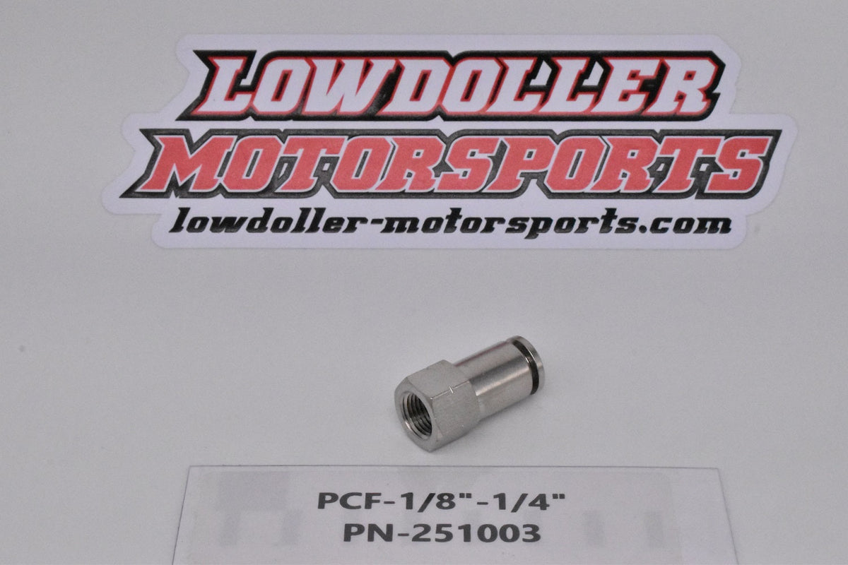 PCF-1/8"-1/4"  Female 1/8" NPT to 1/4" Tubing PN: 251003