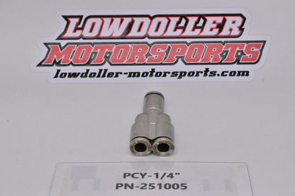 PCY-1/4"   Y Push Lock Union PN:251005