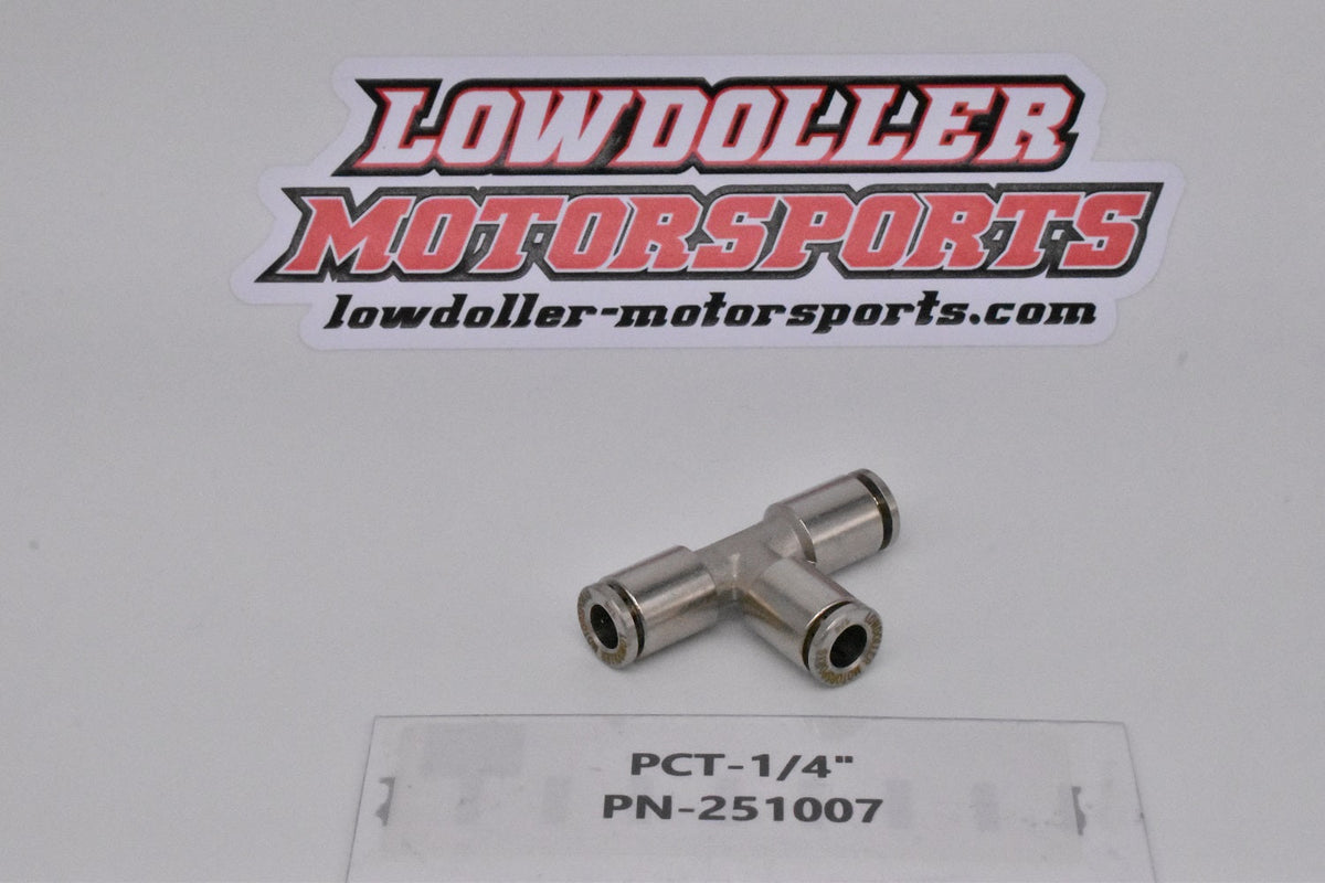 PCT-1/4" T Push Lock Union PN: 251007