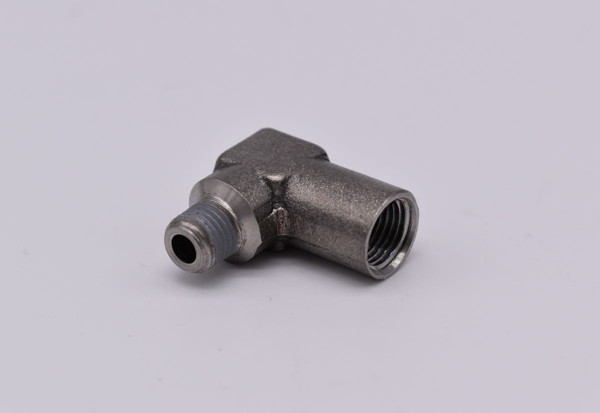1/16" NPT Male to 1/8" NPT Female 90* Elbow Adapter PN: 251035