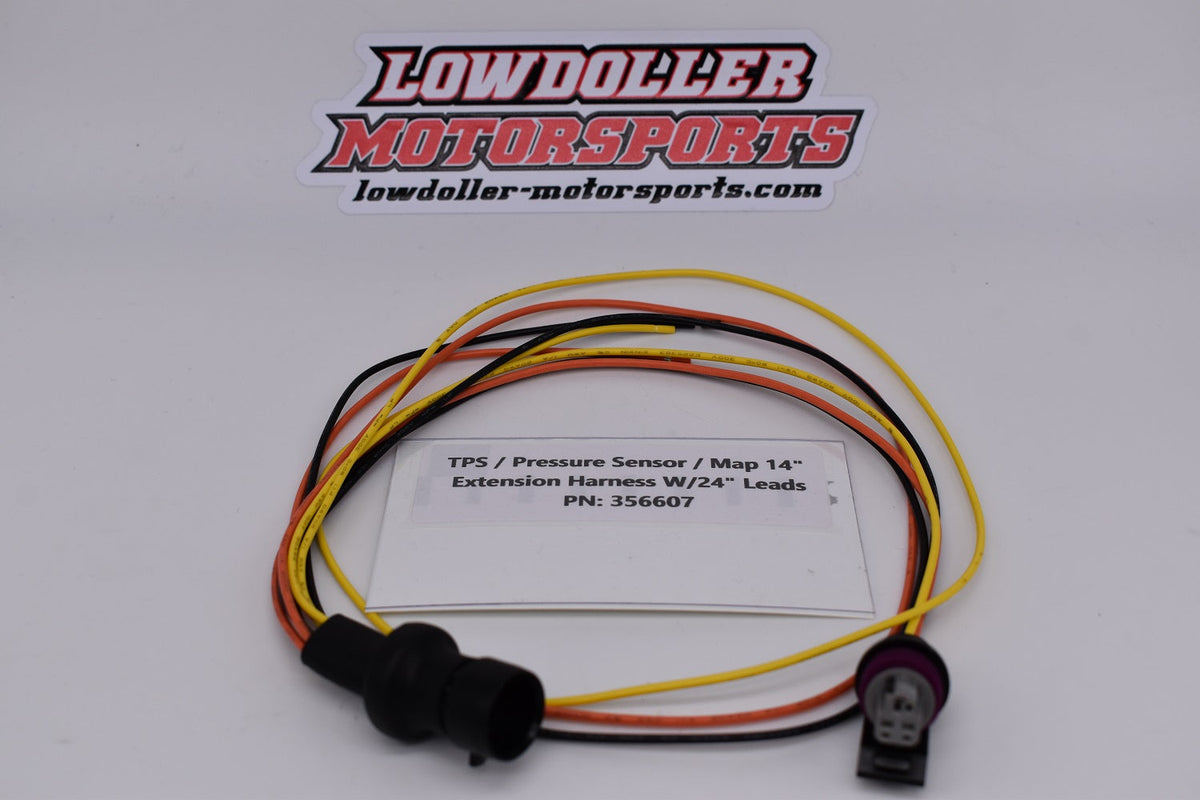 TPS / Pressure Sensor / Map 14" Extension Harness W/ 24" Leads PN: 356607