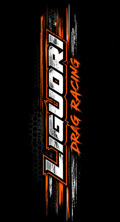 Liguori Drag Racing T-Shirt Front Vertical Design