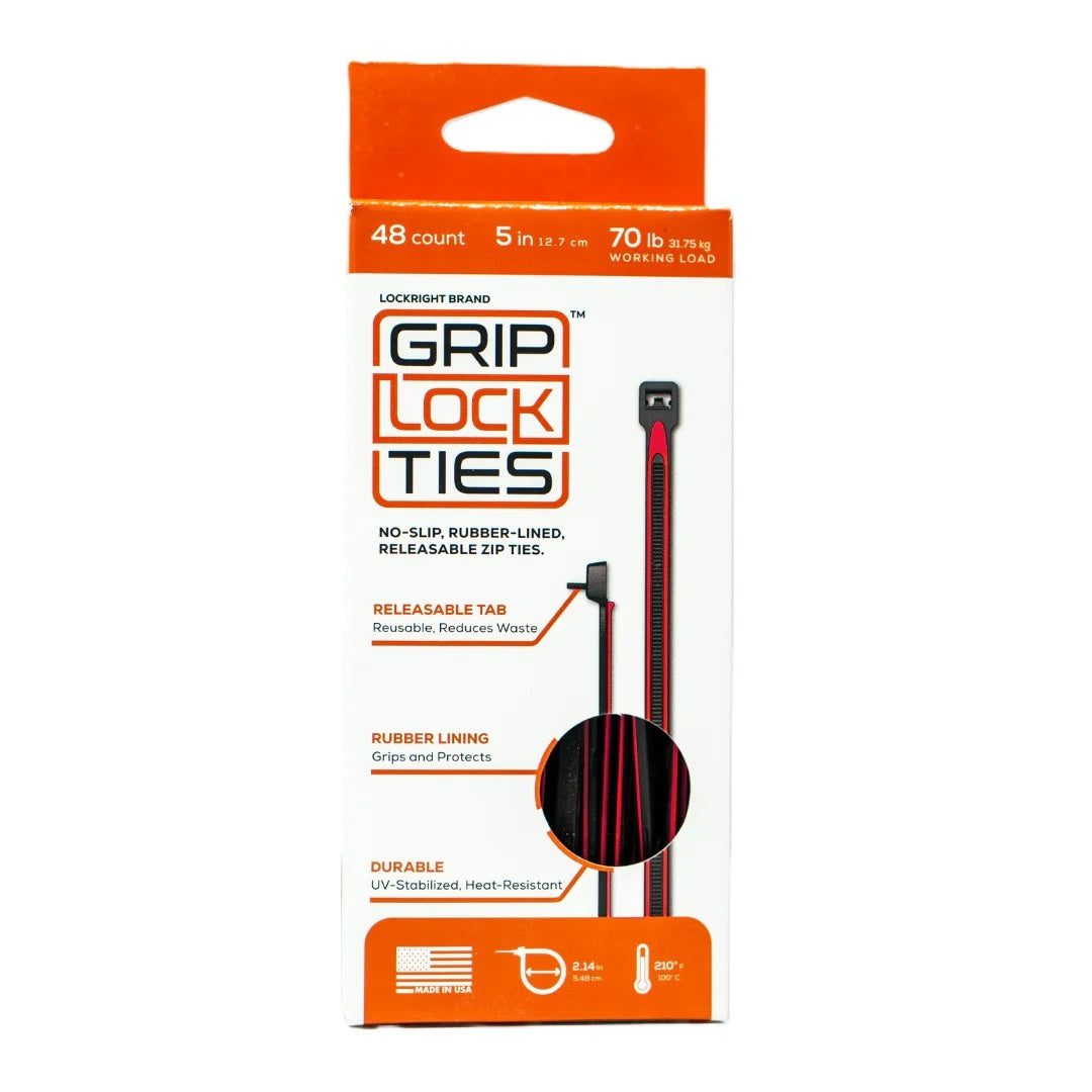 Zip Ties 5in Releasable Black / Red 48pk