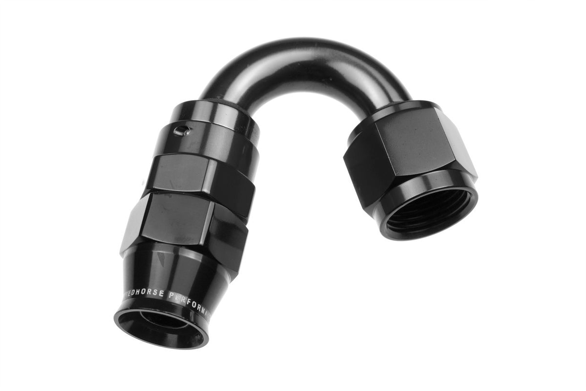 8AN 150 Degree PTFE Reusable Hose End Black