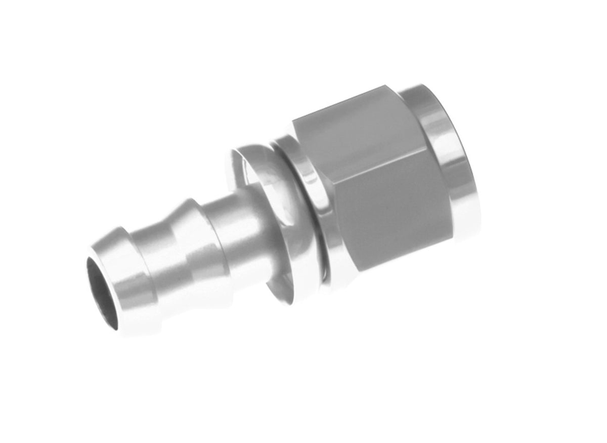 8AN Straight Push Lock Hose End Clear