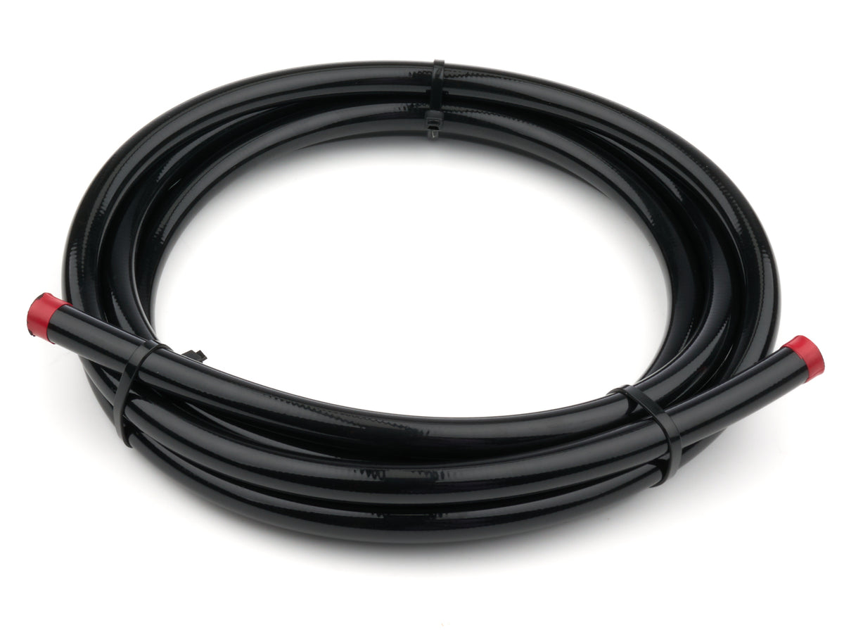 8AN Non-Carbon Lined PTFE Hose Black 10ft