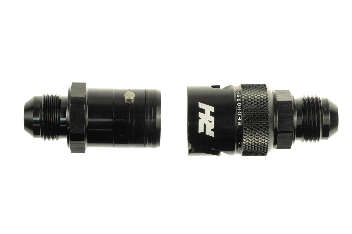 10AN Dry Break Quick Release Adapter Black