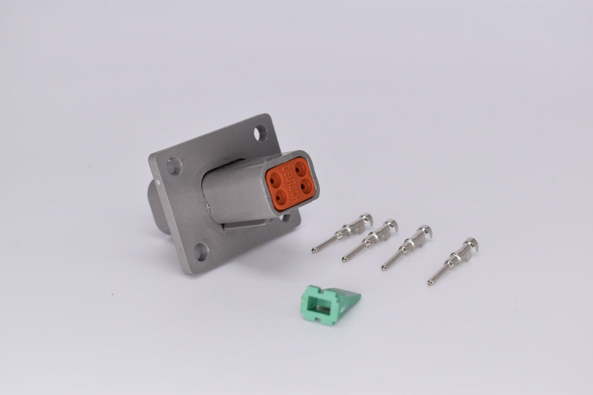 Deutsch DT 4 Pin Flanged Receptacle DT04-4P-L012    PN: 35566