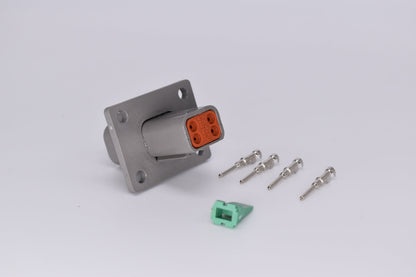 Deutsch DT 4 Pin Flanged Receptacle DT04-4P-L012    PN: 35566