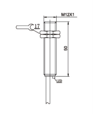 Driveshaft Speed Sensor LDM-HALL-M12-NO-NP PN: 1520012