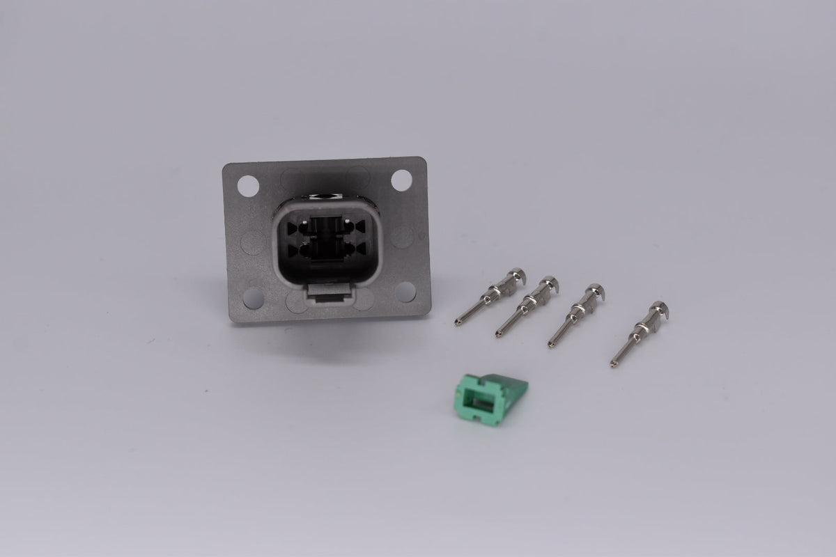 Deutsch DT 4 Pin Flanged Receptacle DT04-4P-L012    PN: 35566