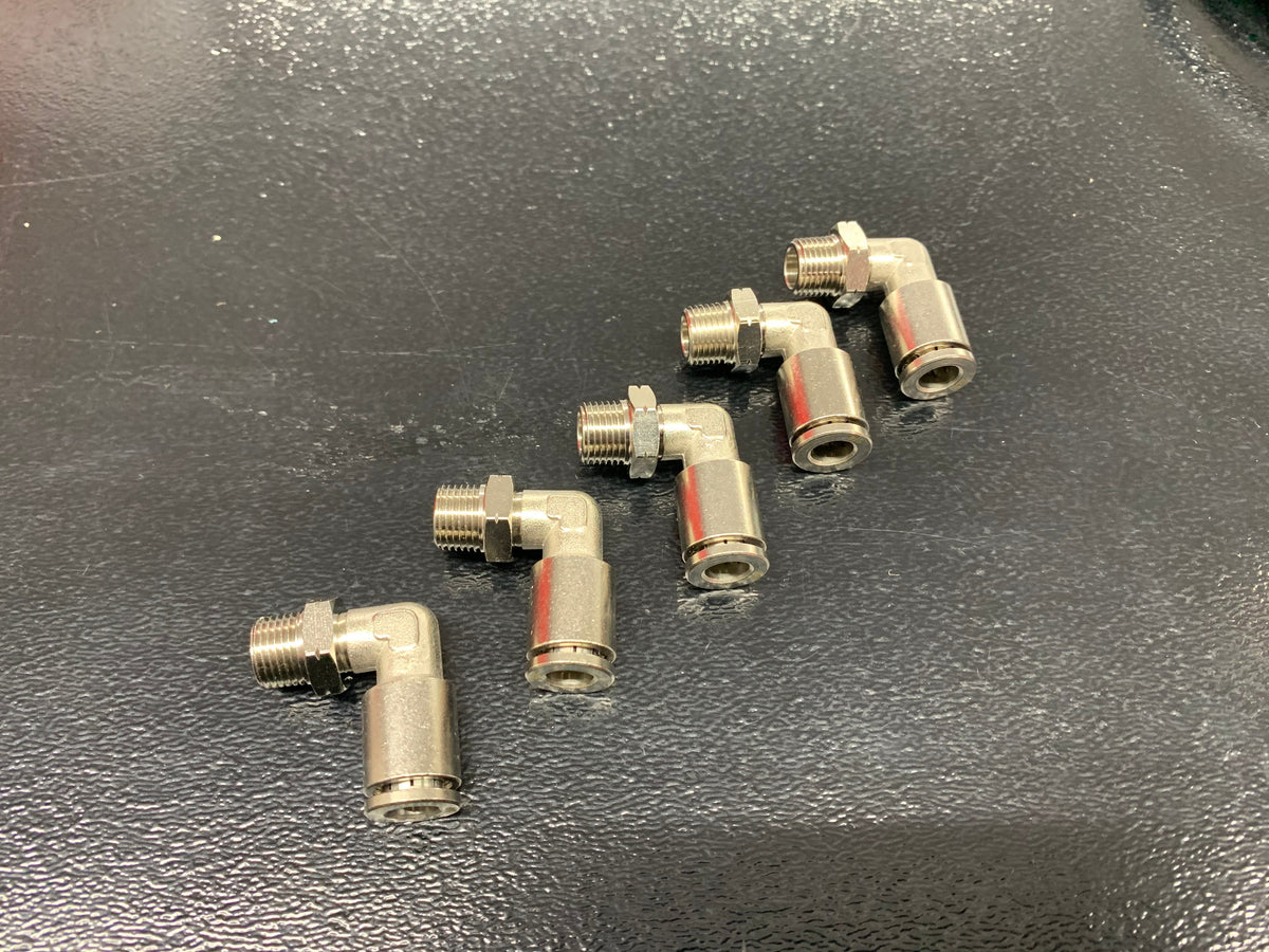PCL-1/8"-1/4" 90° Elbow Push Lock Fittings PN: 251002