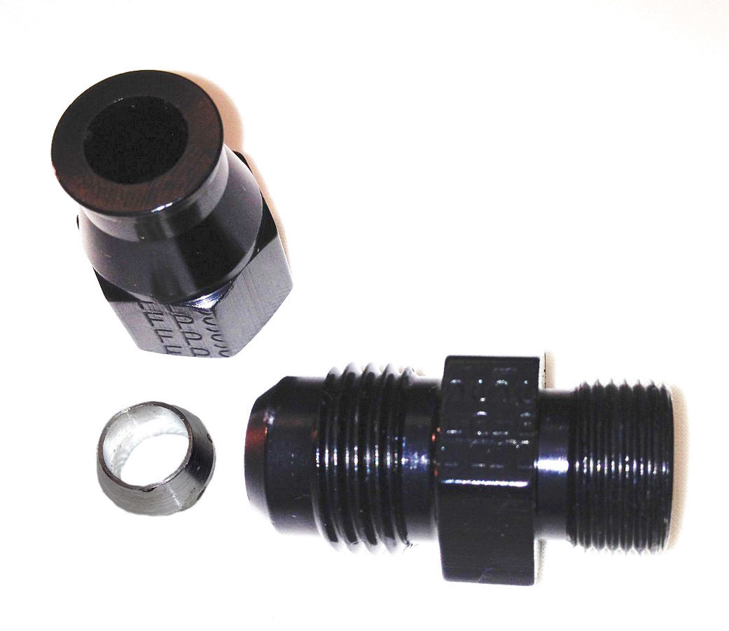 6AN Male to 5/16in Tube Adapter Fitting  Black